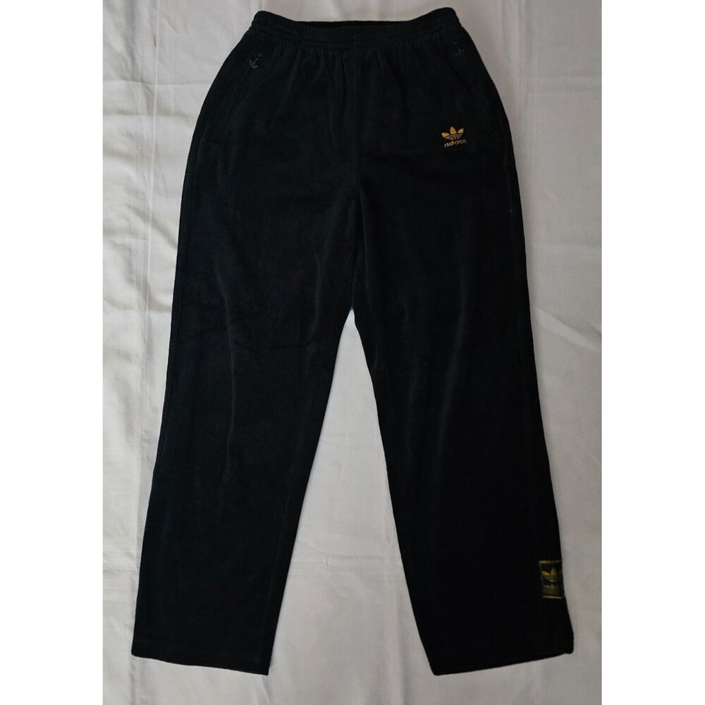 Adidas Adult Unisex Black Vintage Three Stripes Straight Jogger Pants Sz Medium - Picture 4 of 16